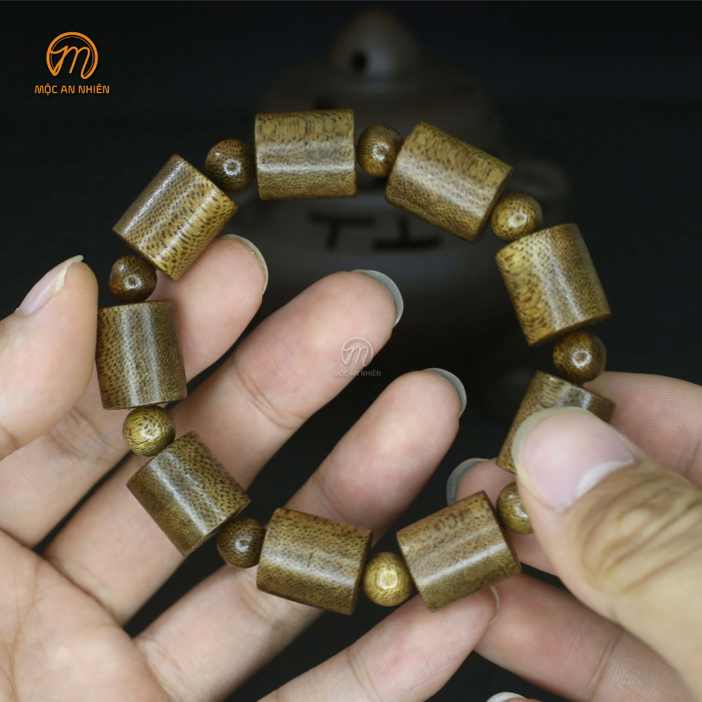 Vòng tay gỗ Trầm Hương đốt trúc thơm, vòng gỗ Trầm Hương đốt trúc chuẩn tự nhiên