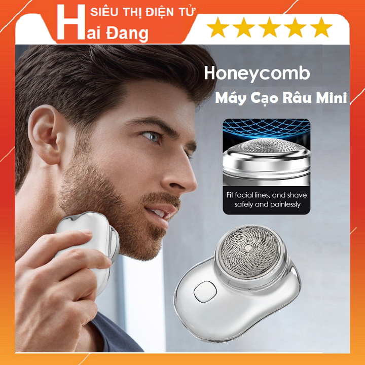 Máy Cạo Râu Điện Mini, Bản Nâng Cấp 6 Lưỡi Dao, Sạc Pin, Nhỏn Gọn, Chống Thấm Nước Cao Cấp IPX7 - Tiện Dụng Cho Nam Nũ