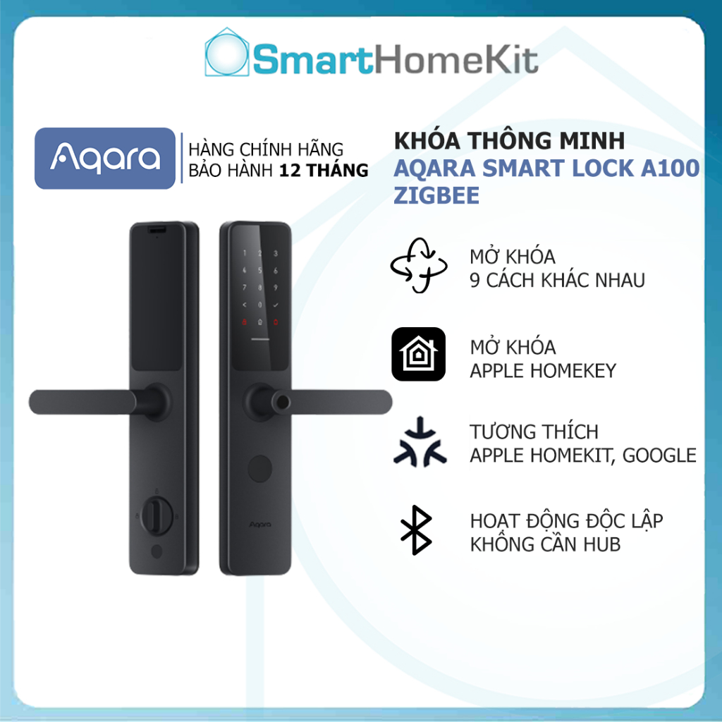 Khóa Thông Minh Aqara A100/ D100 Bản Quốc Tế - Khóa vân tay, Zigbee 3.0