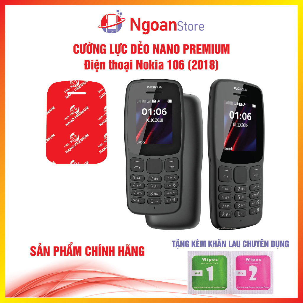 Cường lực dẻo Nano cho điện thoại Nokia 106 2018 - Ngoan Store
