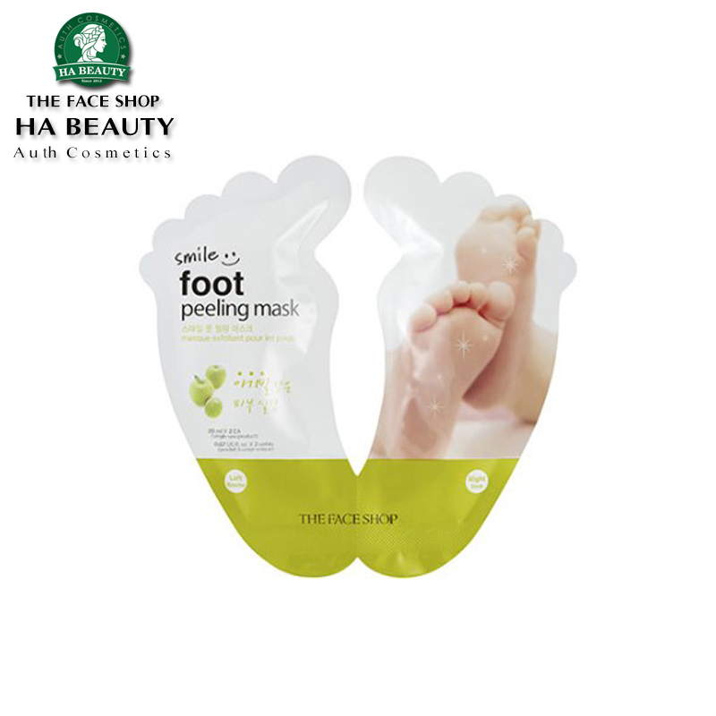 Mặt Nạ Tẩy Da Chết Chân THE FACE SHOP Smile Foot Peeling Mask (20mlx2)