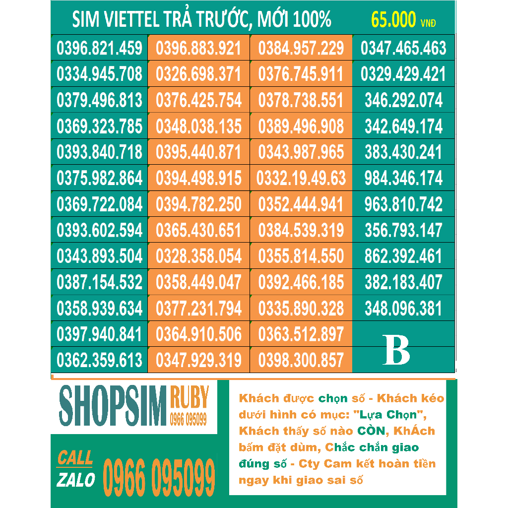 Sim Viettel Trả TRước, Mới 100%, chưa đứng tên ai và chưa làm bất cứ dịch vụ nào, gói cước Tomato, V90,120N, F90 ..