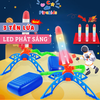 Đồ chơi bệ phóng tên lửa xốp, dẫm chân bắn cao có đèn, an toàn và đầy thú vị cho bé