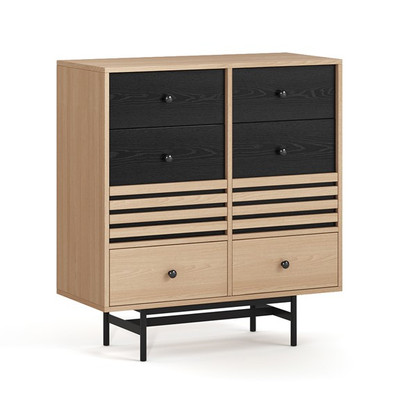 CHOCHU, Tủ lưu trữ, Tủ đựng đồ DRA_341, 90x40x98cm, tủ gỗ Scandi Home