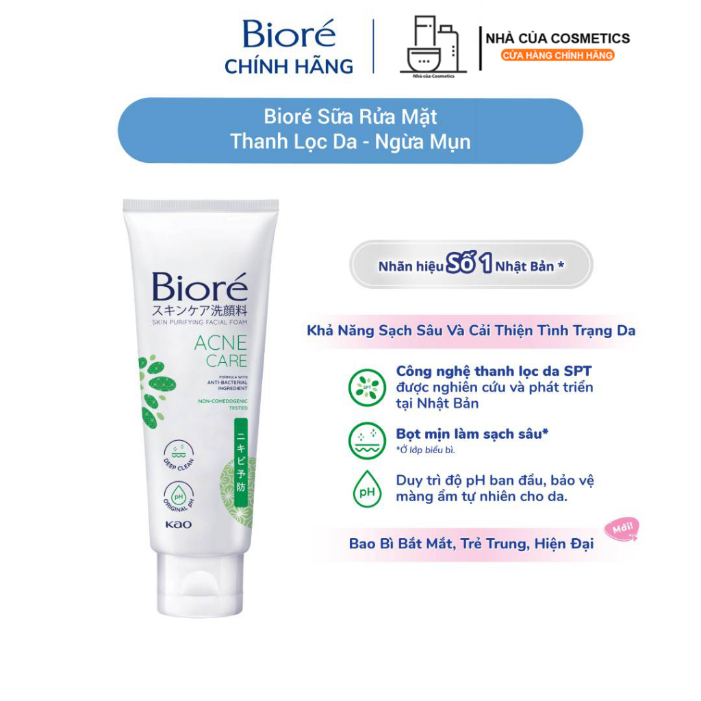 Sữa rửa mặt Bioré 100g