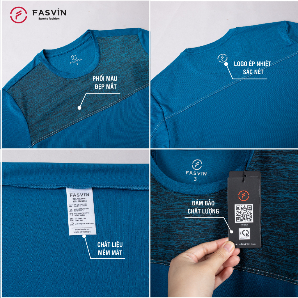 Bộ quần áo thể thao nam Fasvin AT23578.HN chất vải mềm nhẹ co giãn thoải mái