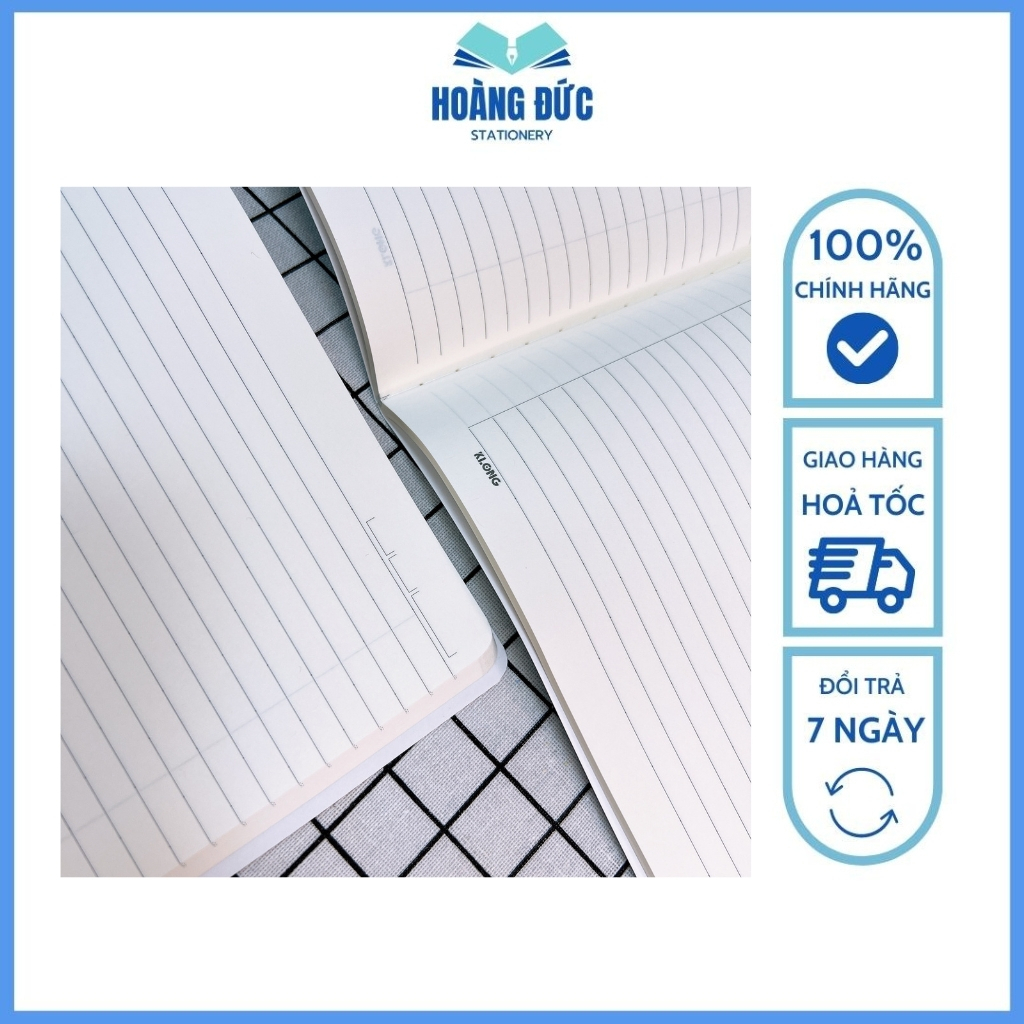 Vở kẻ ngang Klong may dán gáy A4 120 trang - MS: 849; 200 trang - MS: 850; 300 trang - MS: 851