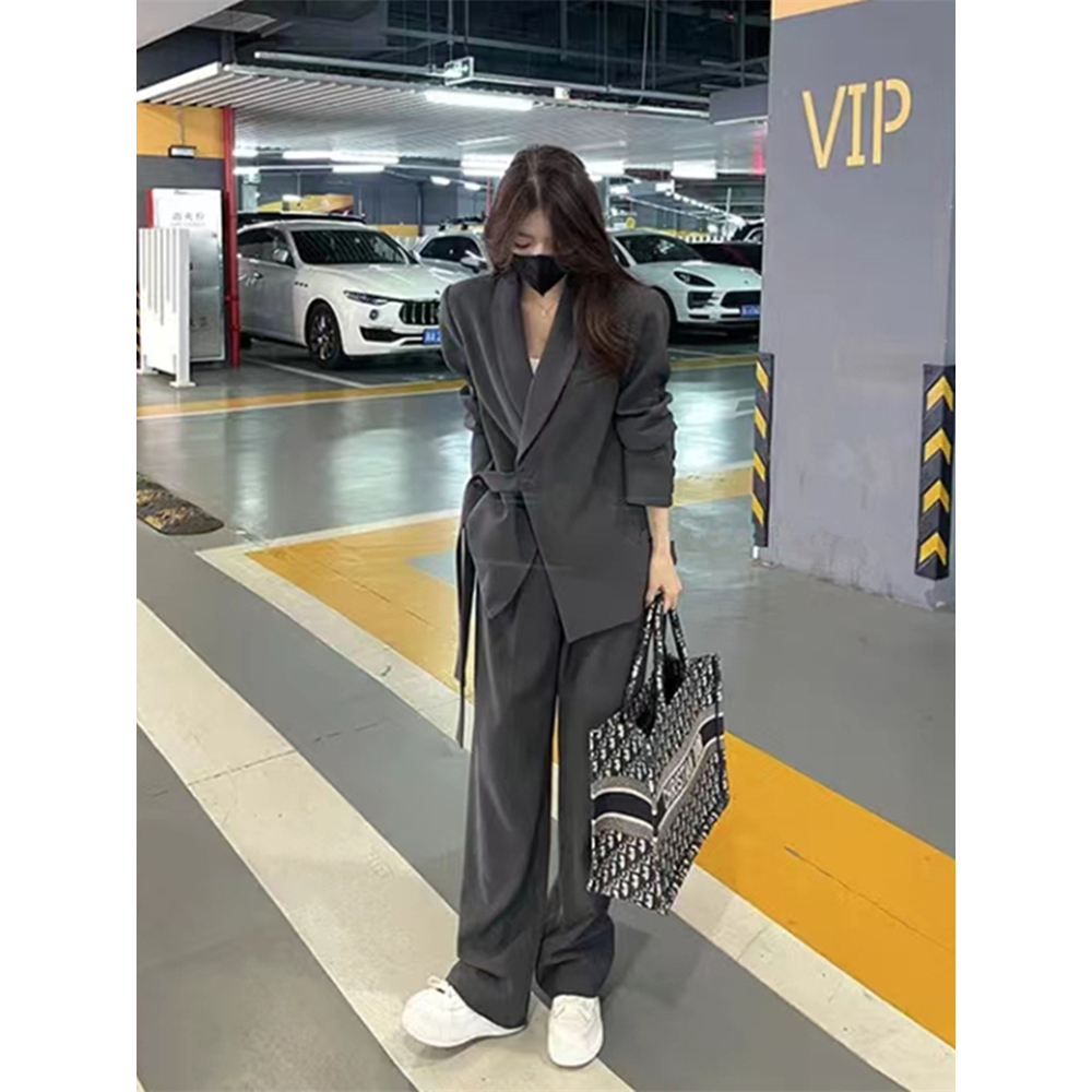 Sẵn Xanh lục-M(Hàng Đẹp)Ảnh thật 5 hình cuối-Set áo blazer + quần âu thiết kế phong cách Hàn Quốc | BigBuy360 - bigbuy360.vn