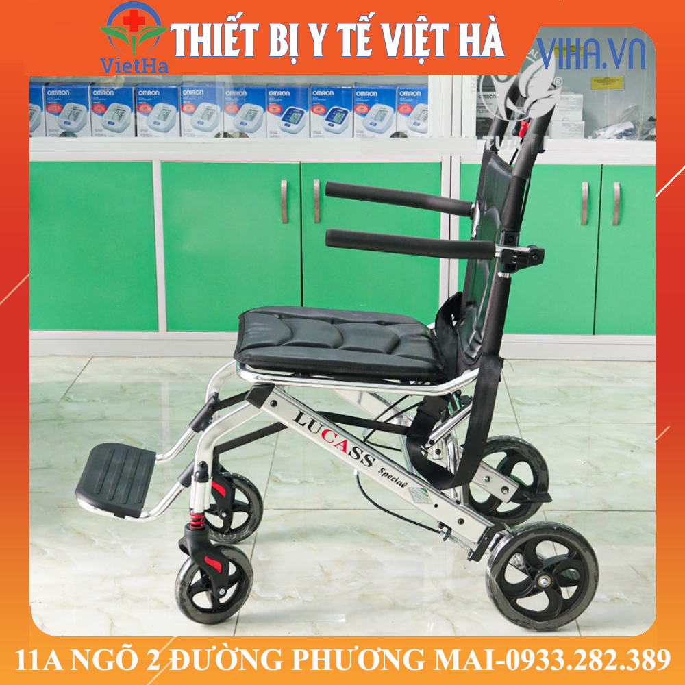 Xe Lăn Du Lịch Xách Tay Lucass X-69  Tải Trọng 100kg - Xe Đẩy Gấp Gọn 2023 Siêu Nhẹ Tiện Bỏ Cốp Xe Hoặc Đi Máy Bay