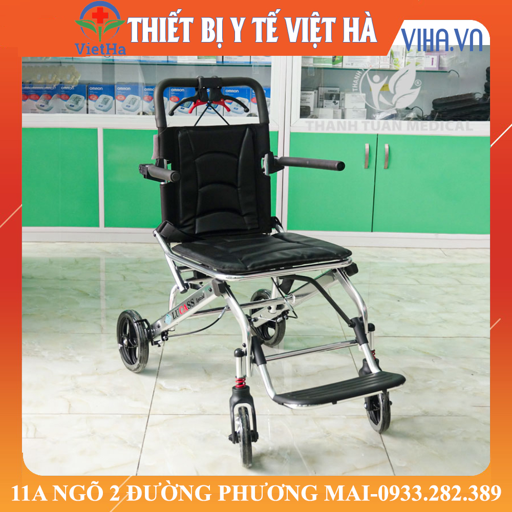 Xe Lăn Du Lịch Xách Tay Lucass X-69  Tải Trọng 100kg - Xe Đẩy Gấp Gọn 2023 Siêu Nhẹ Tiện Bỏ Cốp Xe Hoặc Đi Máy Bay