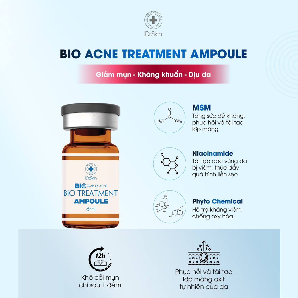 Tế bào gốc mụn IDr Skin_ Bio Complex Acne Treatment Ampoule