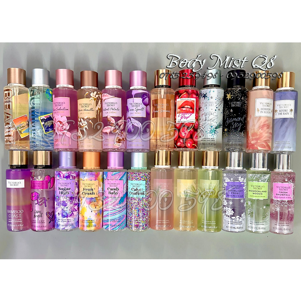 Xịt toàn thân body mist VIC 250ml Candy, Sugar, Cake, Fruit, Amber