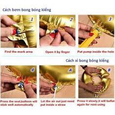 Sét bóng trang trí sinh nhật tone vàng,đen,trắng