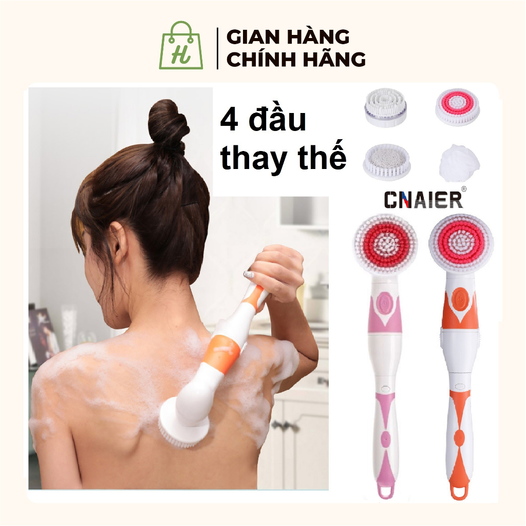 Bàn Chải Tắm Điện Chống Nước Cầm Tay CNAIER model AE-8285 Máy tắm điện 4 đầu Hàng nhập khẩu nội địa
