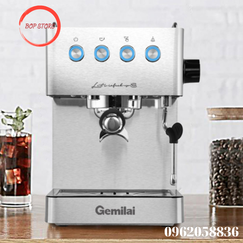 Combo Máy Pha Cafe Gemilai CRM3005E+ Xay 020