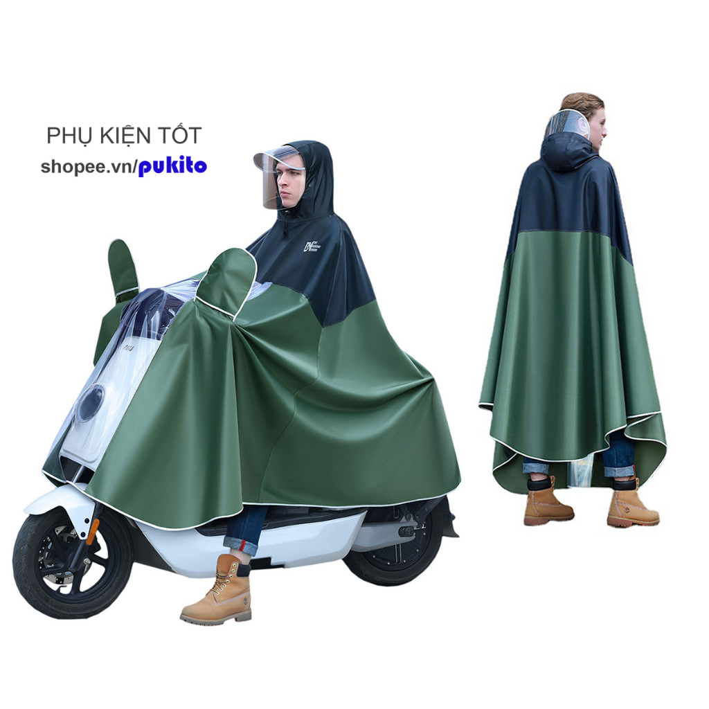 Áo Mưa Người Lớn Áo Mưa Xe Máy 1 Đầu Vải Oxford Cao Cấp RAINCOAT