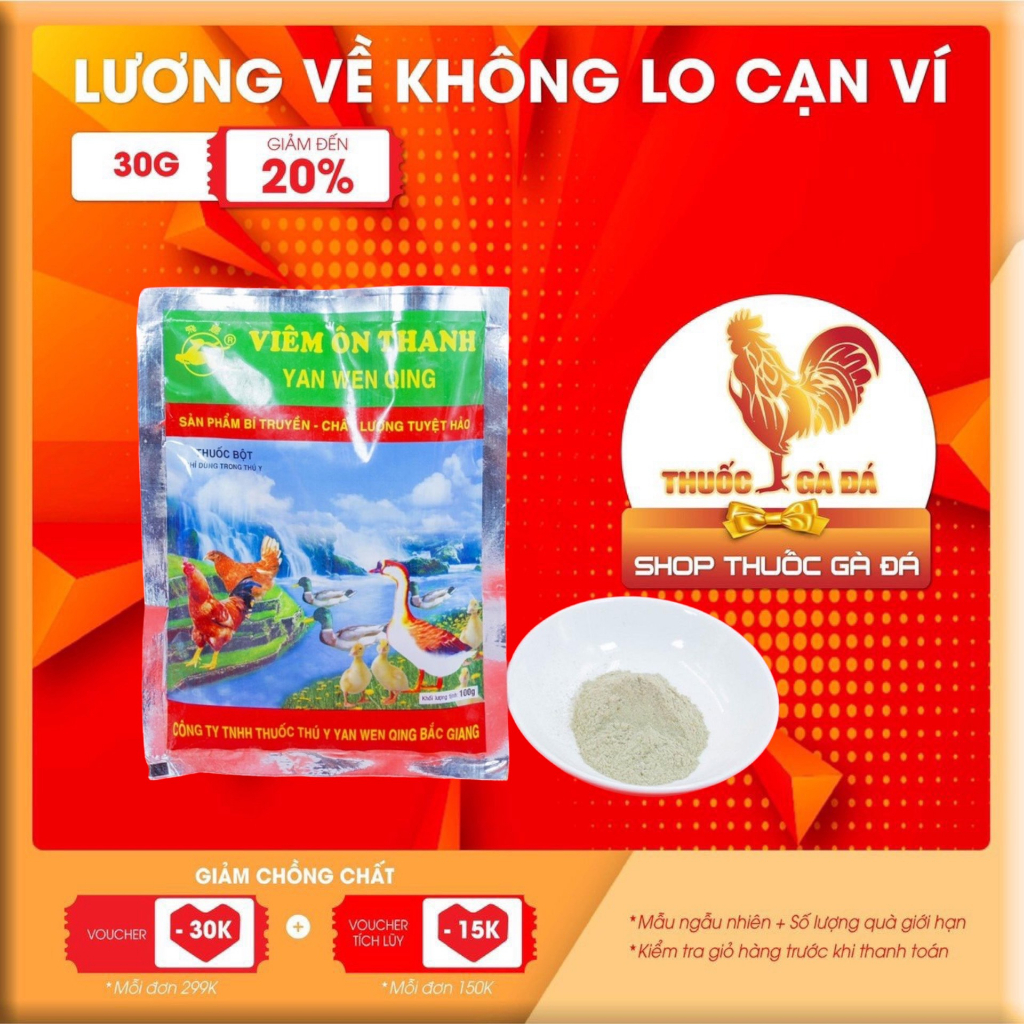 COMBO 2 GÓI VIÊN ÔN THANH dạng bột 100g/GÓI cho gà đá