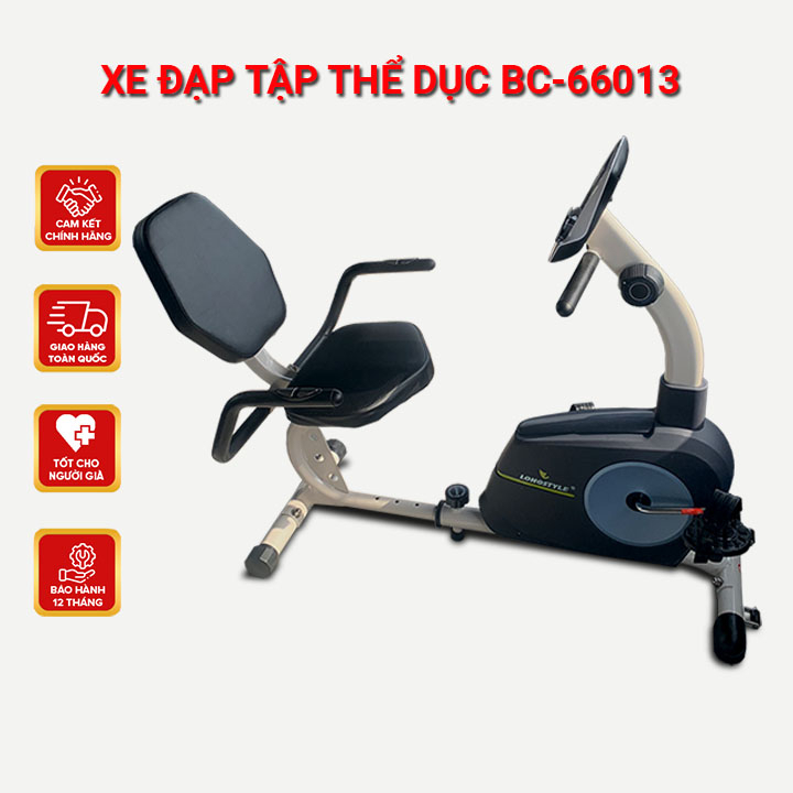 Xe đạp tập thể dục BC-66013 ⚡ Máy tập chân cho người già có yên tựa - điều chỉnh yên linh hoạt