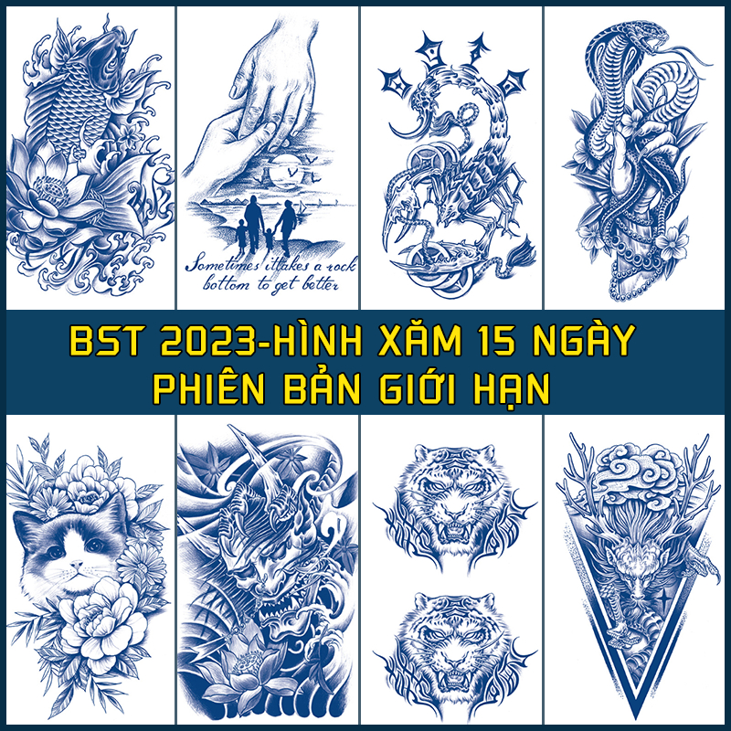 BST Hình xăm 15 ngày mẫu hot 2023