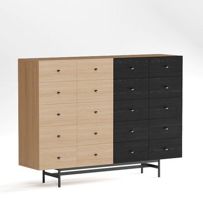 CHORO, Tủ lưu trữ, Tủ đựng đồ DRA_362, 160x40x118cm, tủ gỗ Scandi Home