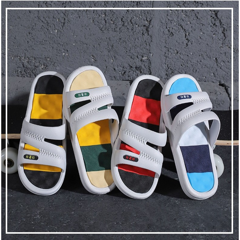 Dép nam quai ngang 7 màu chất EVA êm chân đế chống trơn trượt phong cách Ulzzang Hàn Quốc - 2Seven Store DN02