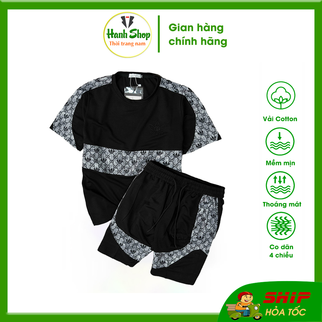 Bộ quần áo nam mùa hè đồ bộ thể thao nam cao phối màu cấp chất vải umi mềm mịn co dãn siêu mát BP1109