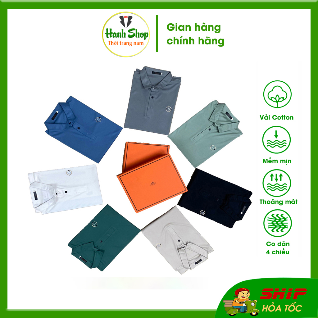 Áo thun POLO nam tay ngắn trơn cổ bẻ chất liệu cá sấu mềm mịn thoáng mát PL1.352- Hanh Shop