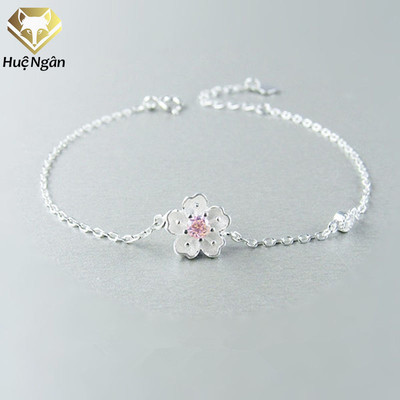 Lắc tay bạc 925 Huệ Ngân - Hoa anh đào RYB140090