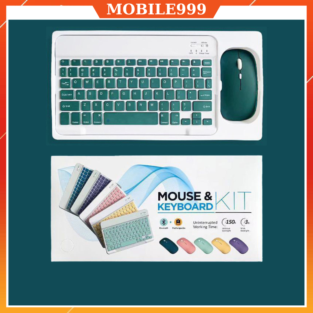 Bàn phím bluetooth chuột không dây mỏng đẹp dùng cho điện thoại, máy tính bảng - MOBILE999