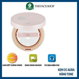 Kem nền trang điểm chống nắng SPF30 PA++ nâng tone sáng da Aura CC Cream The Face Shop 20g