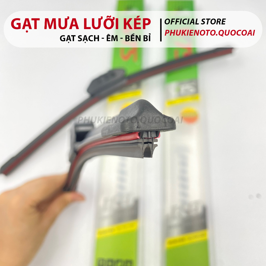 Gạt mưa lưỡi kép, gạt mưa Silicone, xe hơi, Oto cao cấp