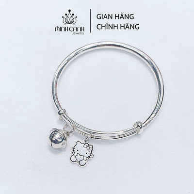 Lắc Bạc Charm Mèo Hello Kitty Khắc Tên Cho Bé - Minh Canh Jewelry