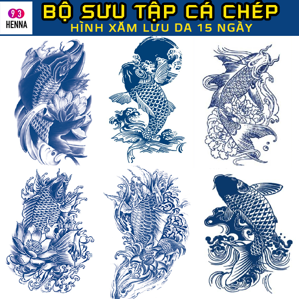 Hình xăm cá chép 15 ngày mẫu hot