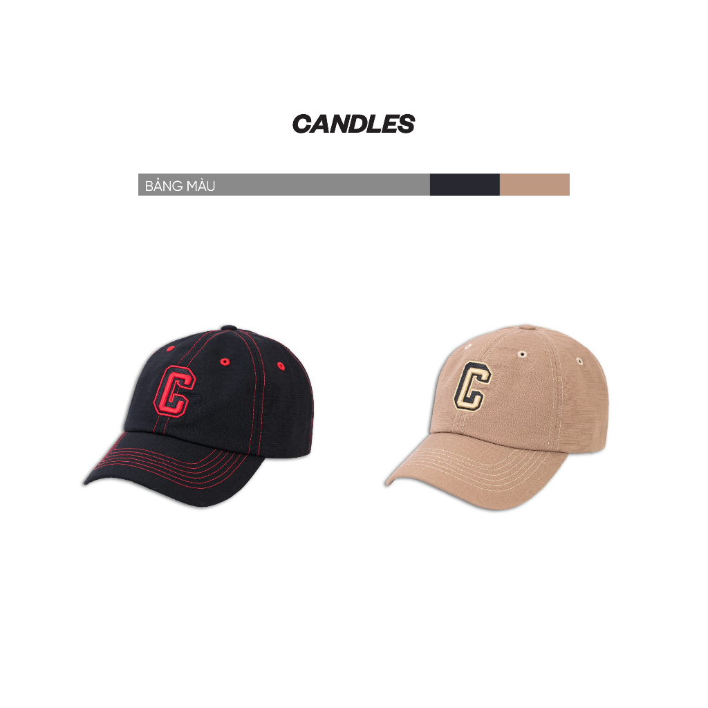 Mũ lưỡi trai nam nữ CANDLES FLAME thêu logo độc đáo chất liệu Nylon Ripstop chính hãng