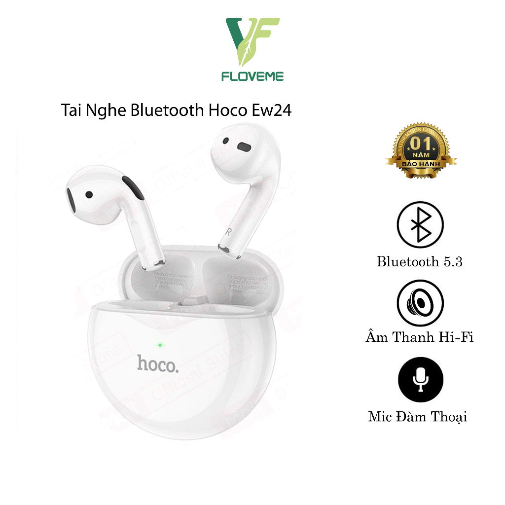 Tai Nghe Bluetooth Hoco EW24, Hỗ Trợ Đổi Tên, Micro Đàm Thoại, Cảm Ứng Chạm, Âm Thanh Sống Động - Hàng Chính Hãng.