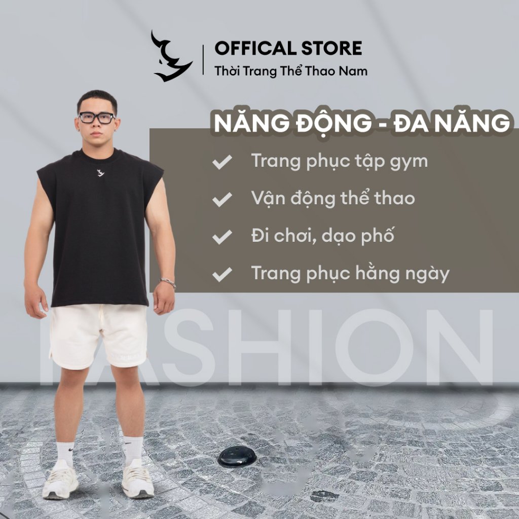 Áo Tanktop Tập Gym Nam Cutoff DefineX Tank01 - Chất Liệu Thun Da Cá TC, Dày Dặn Thoáng Mát, Form Tôn Dáng, Co Giãn Tốt