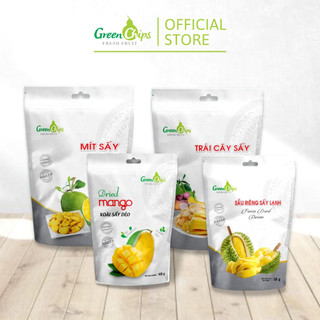 Combo  Mít 210g + Trái Cây tổng hợp 250g + Sầu Riêng sấy lạnh 30g + Xoài dẻo sấy 100g  - Green Chips - Hàng xuất khẩu