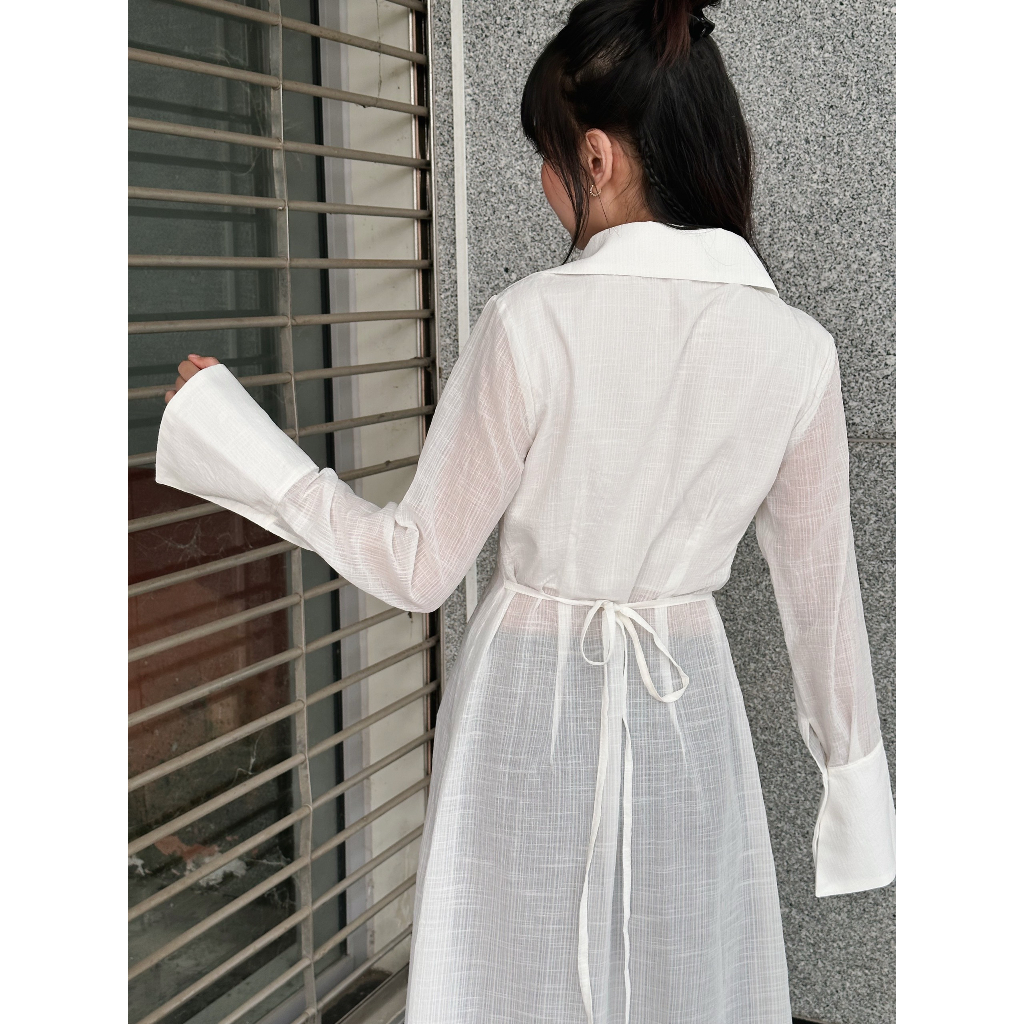 Áo sơ mi Miia tà dài có thể làm áo khoác | BigBuy360 - bigbuy360.vn