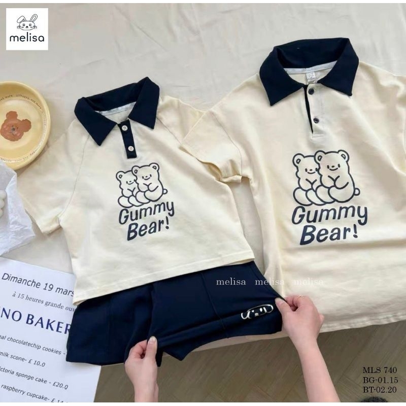 Váy polo gấu cho bé gái Melisa
