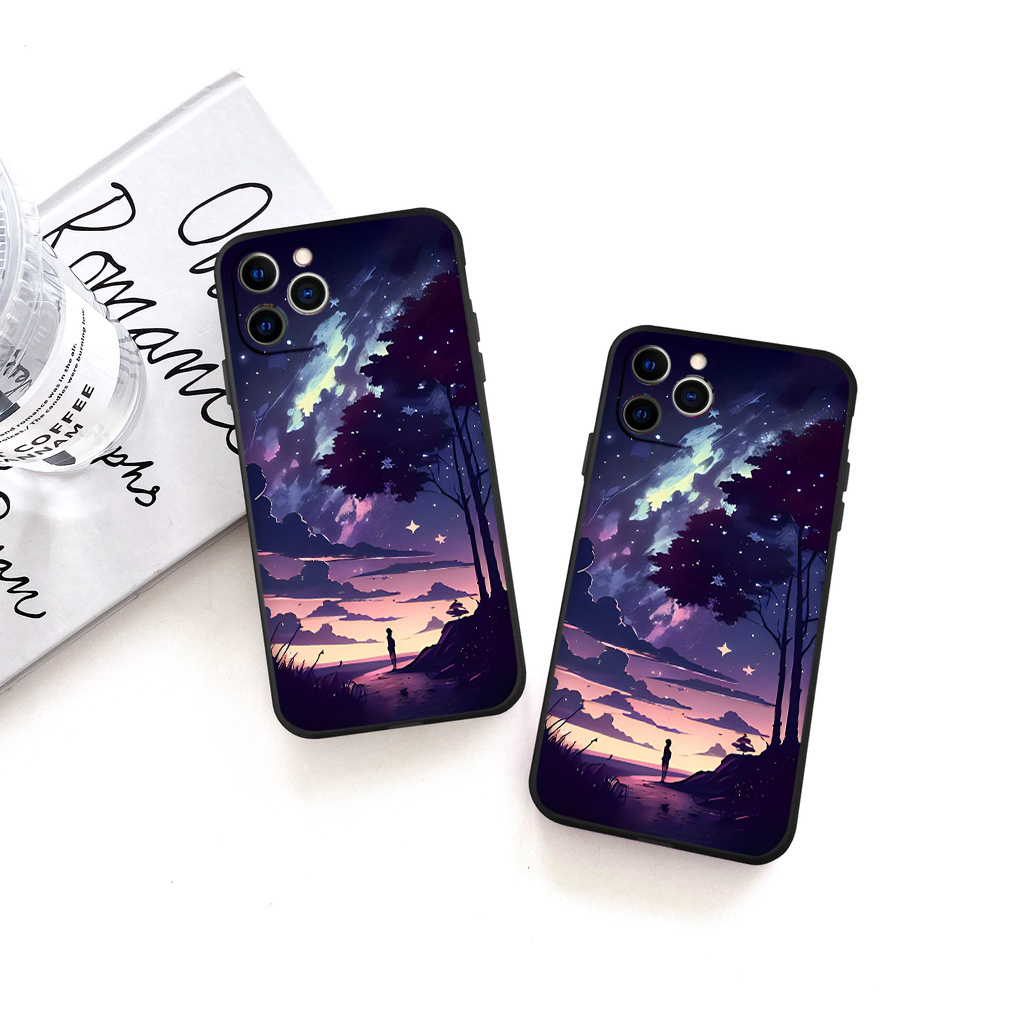 Ốp lưng iPhone bầu trời ban đêm cực ảo bảo vệ cam cho 6/6s/7/8/X/XS/11/12/13/14 Pro Plus Max q1154