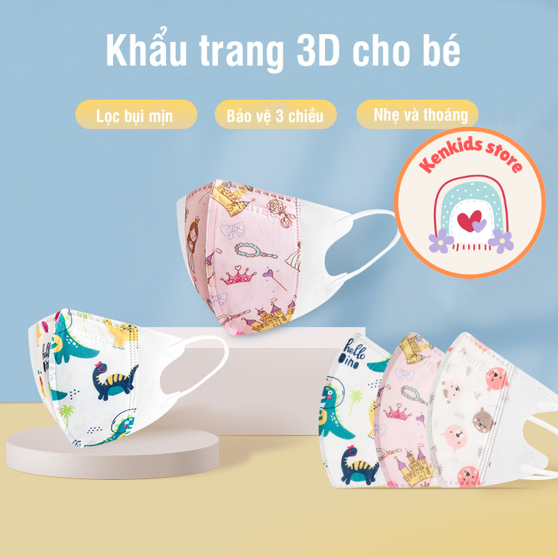 Khẩu trang trẻ em khẩu trang y tế cho bé khẩu trang 3 lớp kháng khuẩn không thể thiếu cho bé khi ra ngoài KK23048