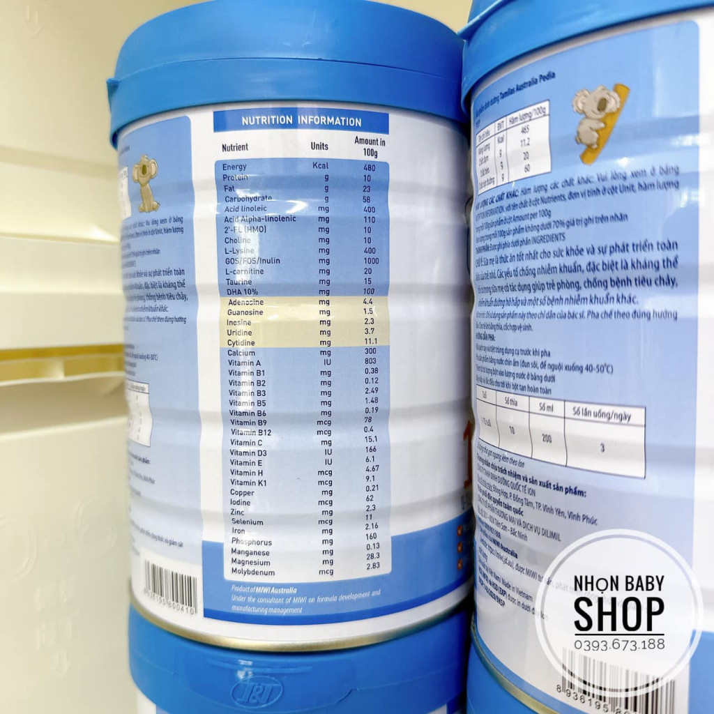 Sữa bột Tamilas Autralia 400g/900g