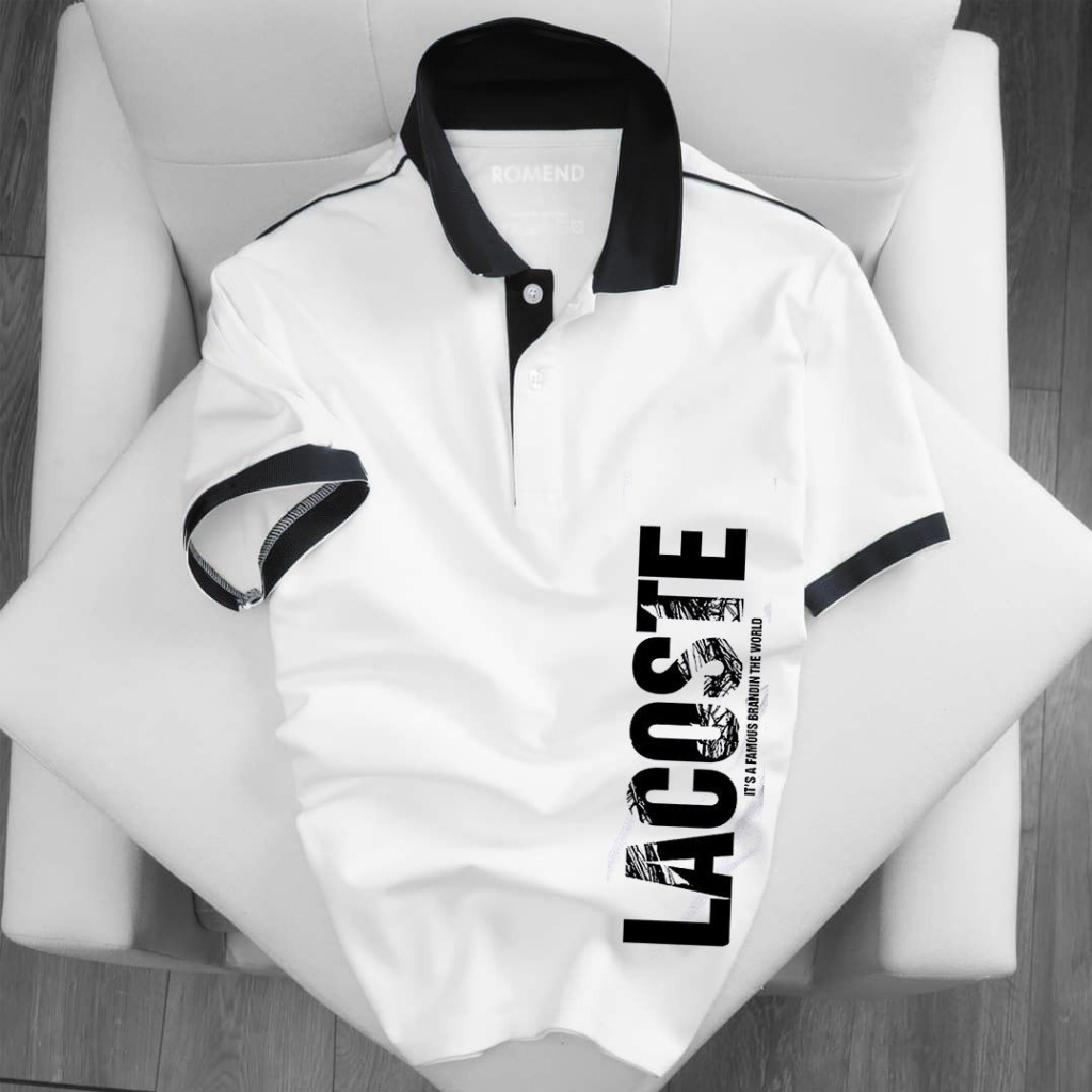 Áo Polo Nam màu Trắng phối viền đen Hàng VNXK Size M đến 4XL Áo Thun Có Cổ Áo Polo Cổ Trụ Đẹp Giá Tốt - BeYourWaoo BPL12