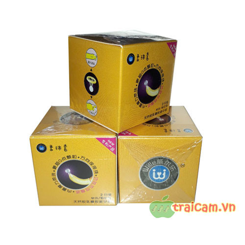 ( Yêu thích) Bao cao su có viên bi lớn ở đầu hộp 2 chiếc