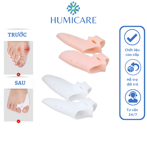 2 Dụng cụ tách ngón chân giảm đau định hình chứng vẹo ngón chân cái Bunion silicone SA28HUMI
