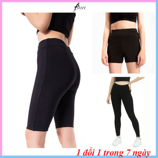 Quần legging nữ VUVY  không túi màu đen cao cấp, thun co giãn 4 chiều, vải đẹp dày, thoáng mát không xù lông LG1