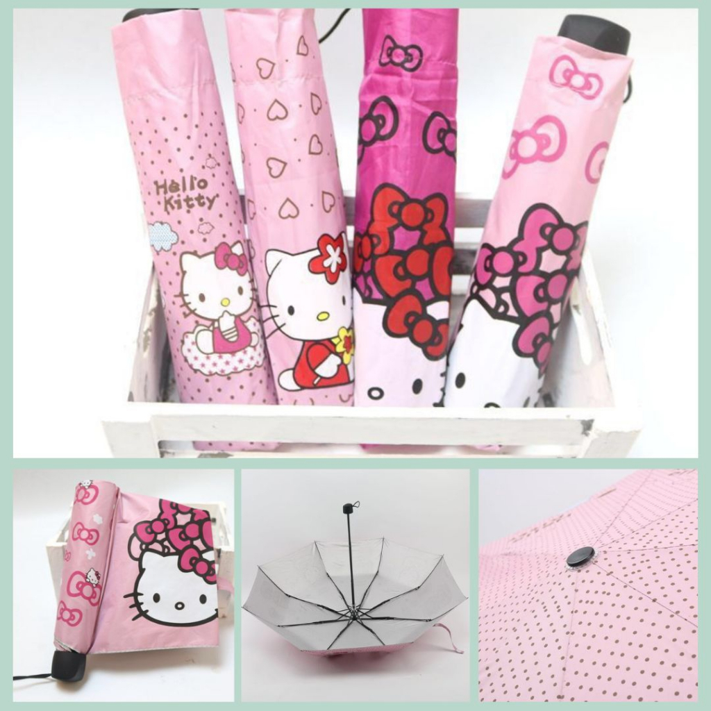 Đồ dùng Hello Kitty cho bé màu hồng xinh xắn ống tiết kiệm, tai nghe, dù che mưa, giá chặn sách, móc treo, hộp bút viết