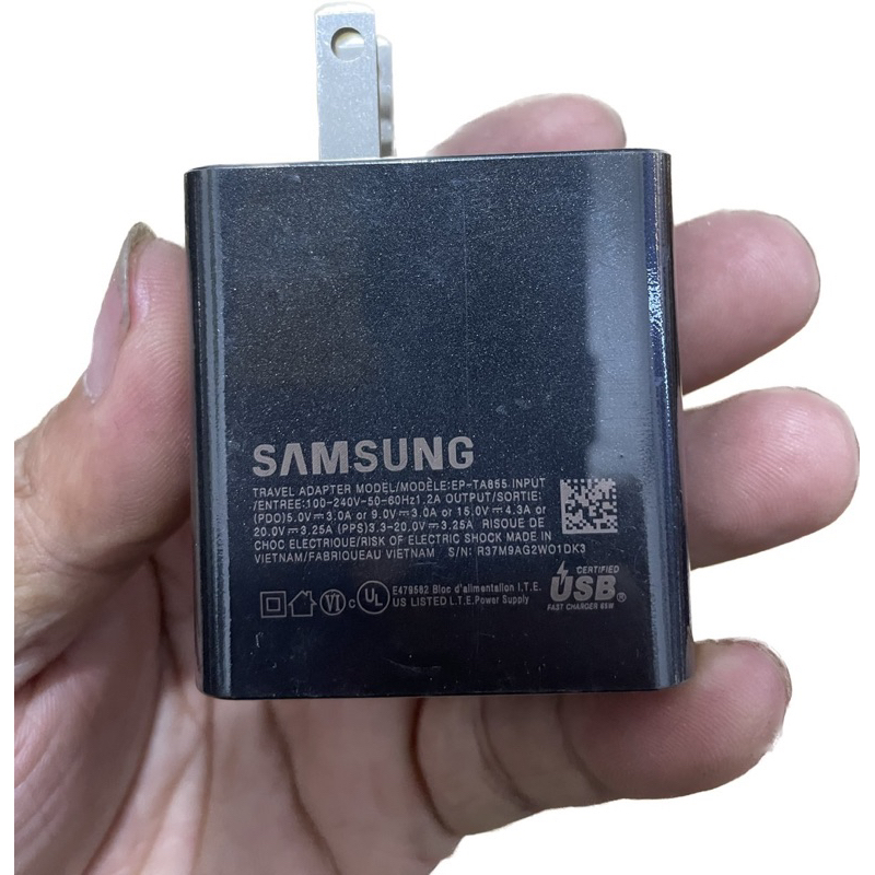 Củ sạc chính hãng siêu nhanh 3 cổng 65W Samsung EP-TA800NBEGEU