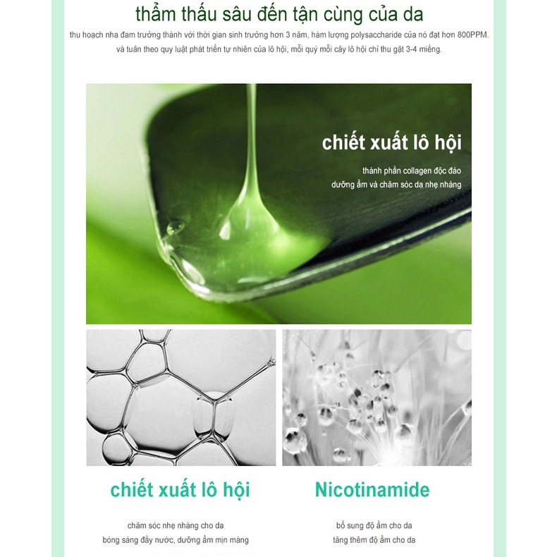 Kem dưỡng da chống mụn Aloe Vera Gel Làm mờ vết thâm Làm trắng da Dưỡng ẩm Kem chống nắng Gentle Repairing 40g