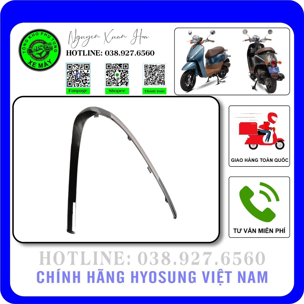 Trang trí mặt nạ xe ga 50cc HSV1 (Today 2023)
